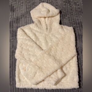 Cozy White Faux Fur Hoodie